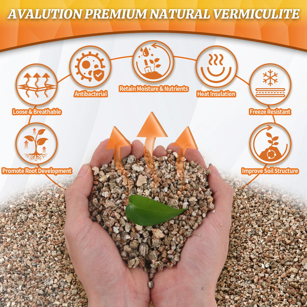 Avalution vermiculite close-up texture showing absorbent, lightweight structure
