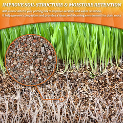 Avalution vermiculite blended into potting soil improving aeration and moisture