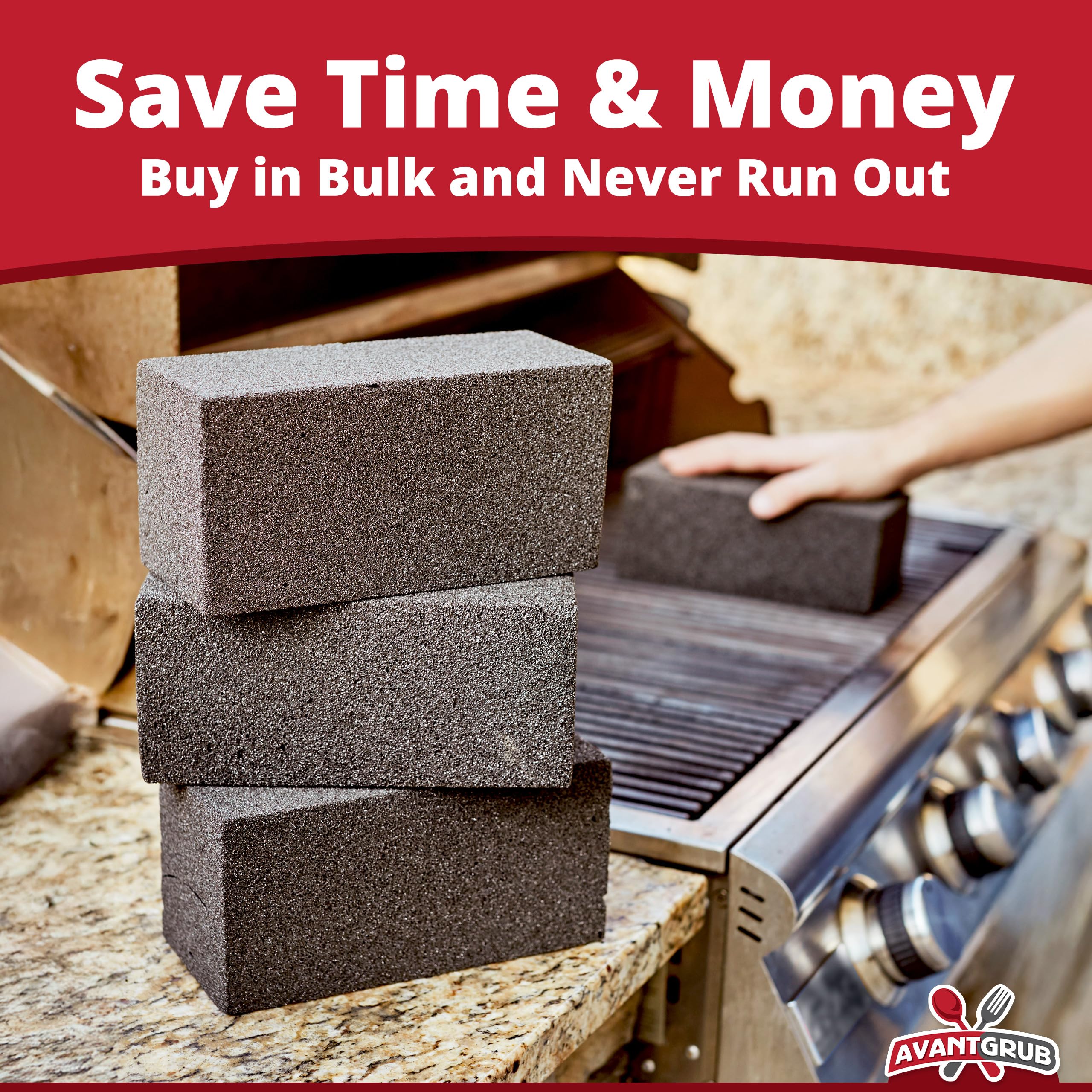Avant Grub bricks in a restaurant kitchen highlighting durability and commercial use