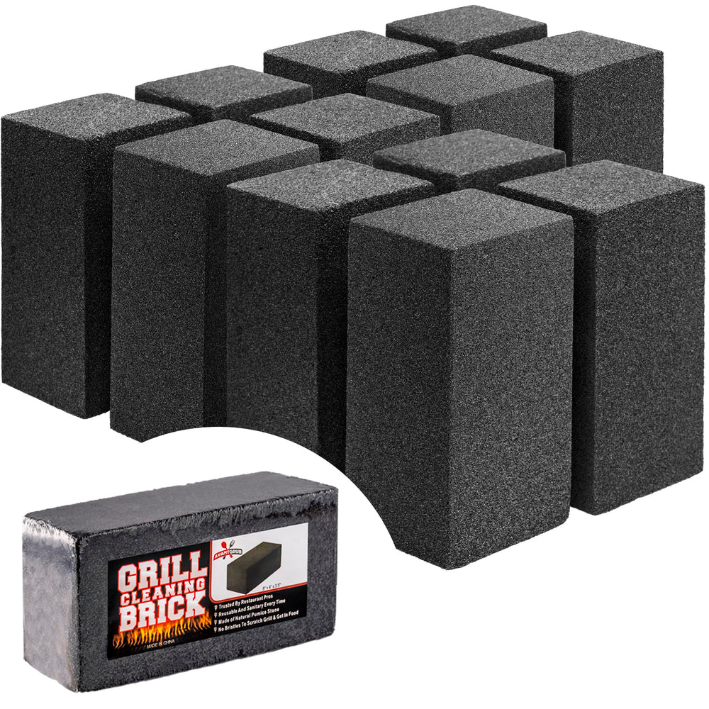 Avant Grub front pack of 12 grill bricks showing bulk value and professional supply