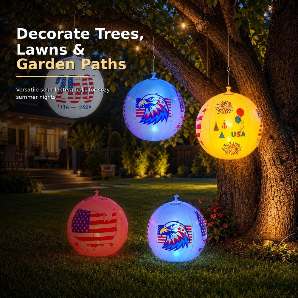 Avatar Controls collage of four patriotic panels showing themed daytime and night use