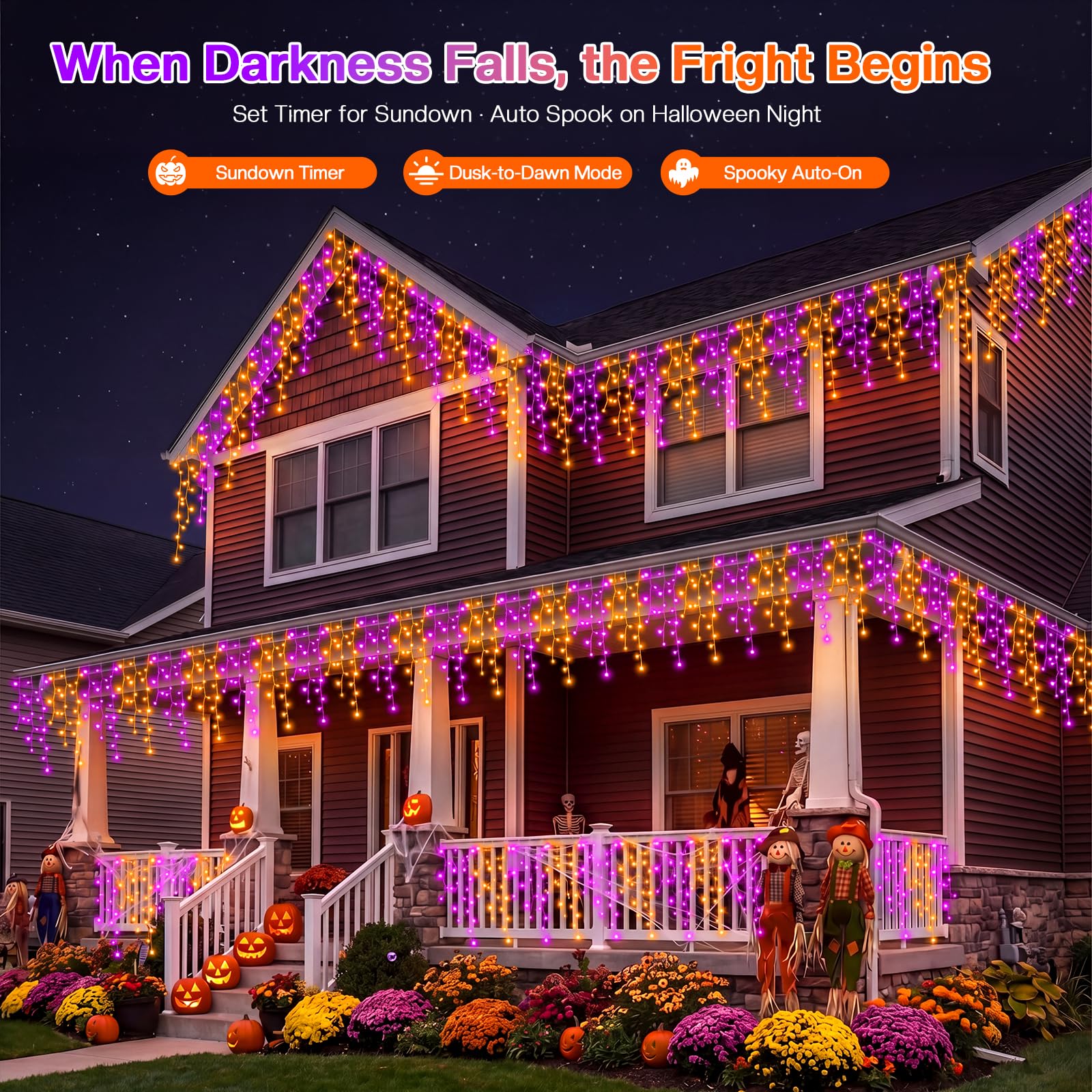 Avatar Controls porch lifestyle scene showing dynamic holiday ambiance benefit