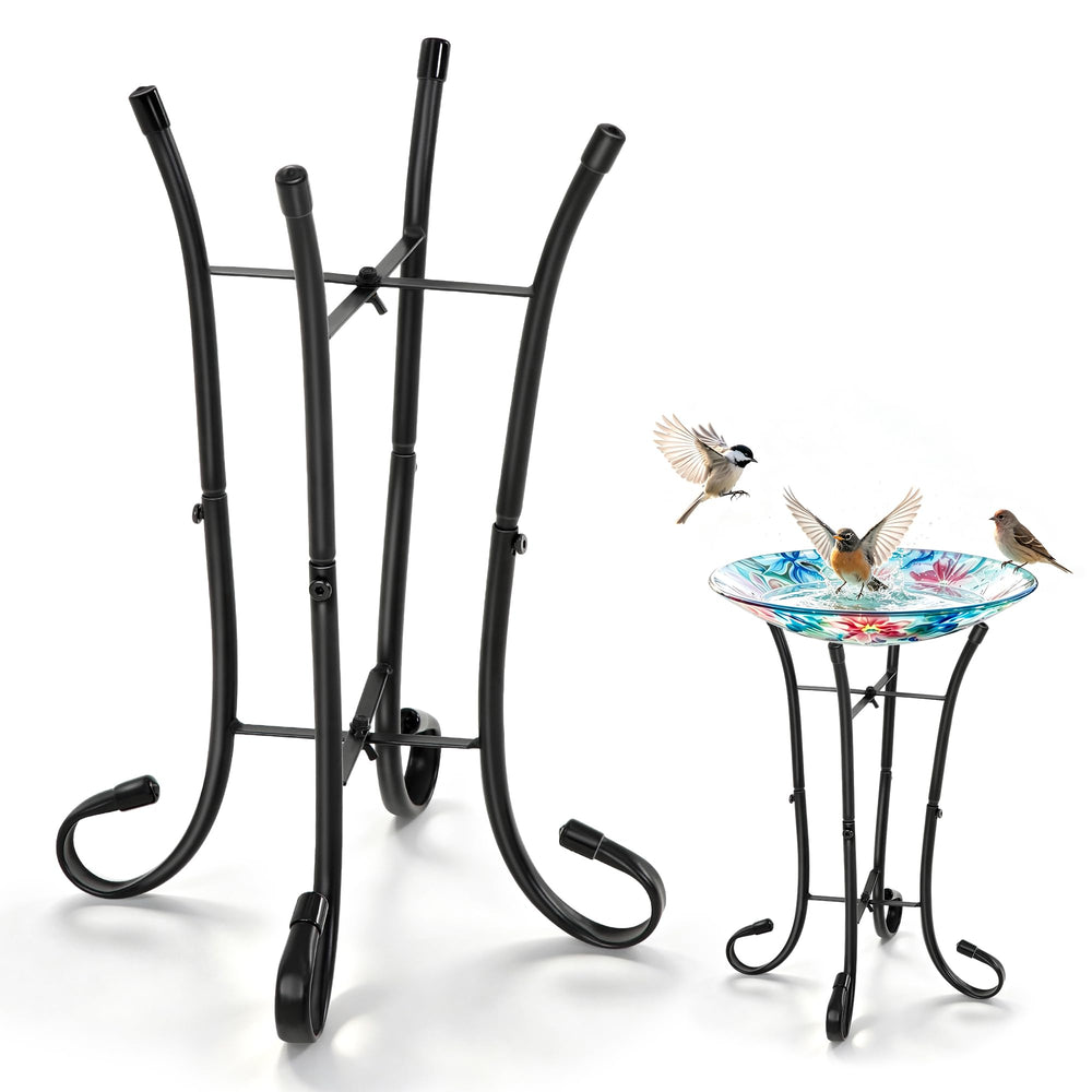 Avenuebool front view stand showing matte black finish and stable base for outdoor use