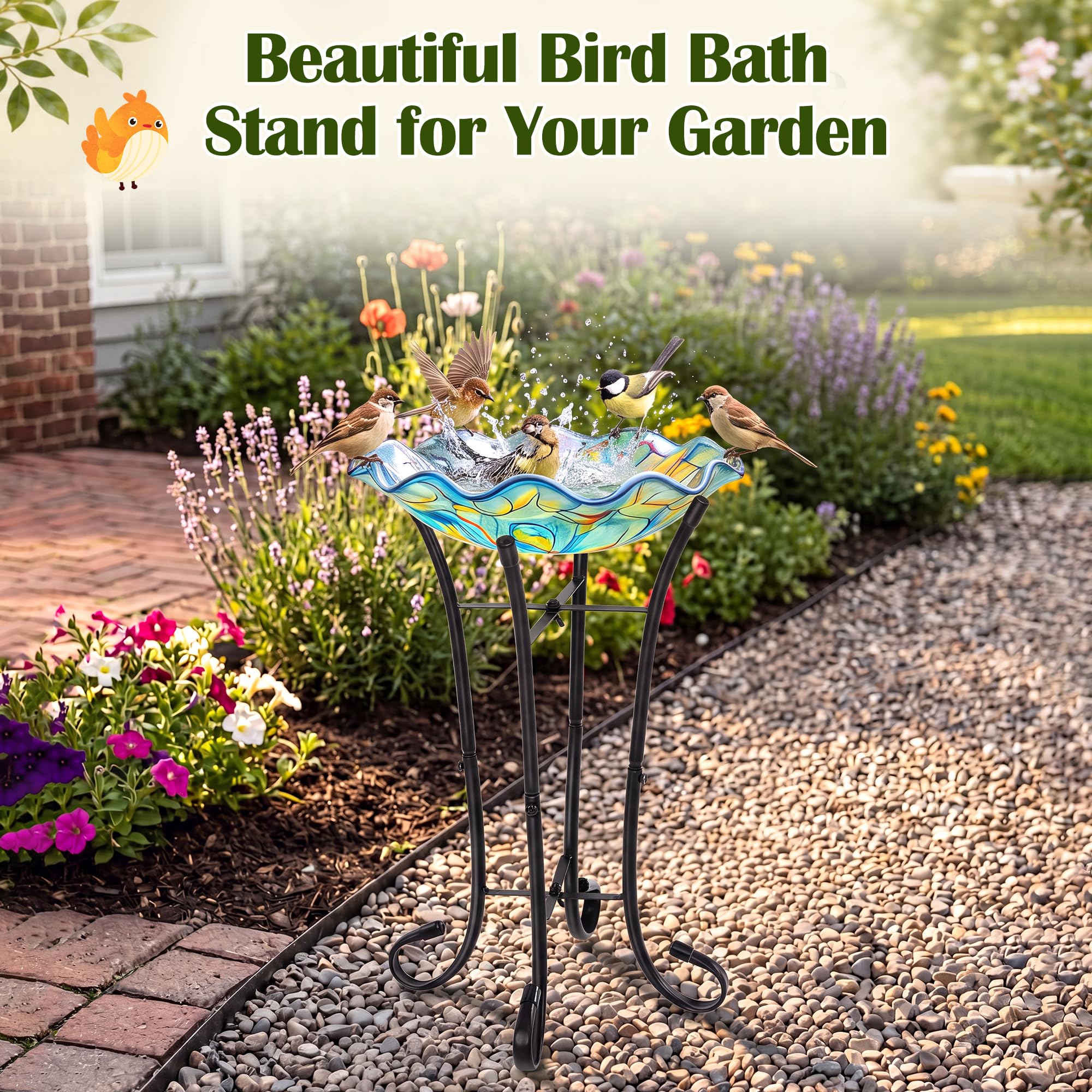 Avenuebool in garden lifestyle scene adding elegant elevation and bird appeal