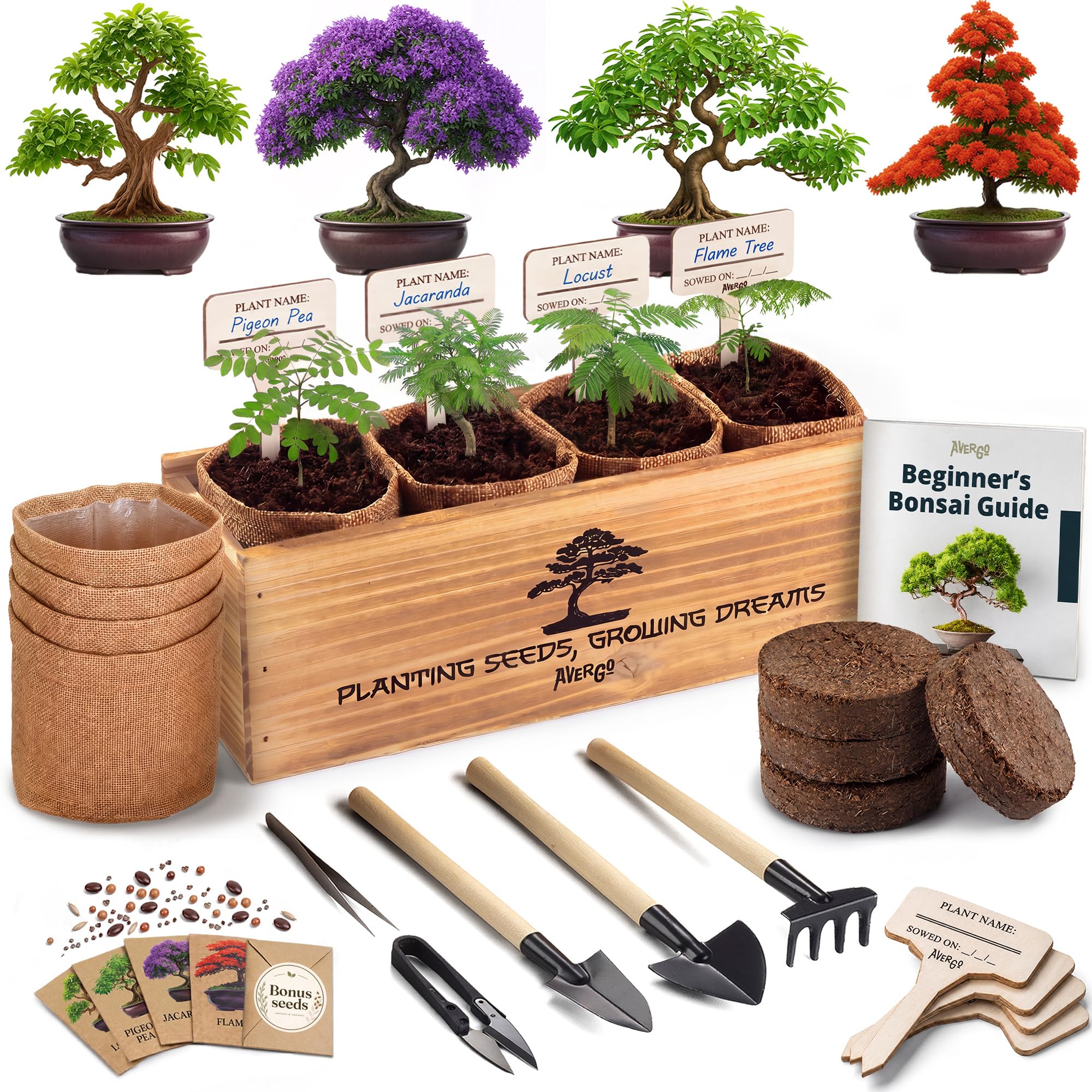 AVERGO kit front packaging showing contents and benefits