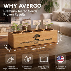 AVERGO starter soil and trays prepared for seed sowing benefit