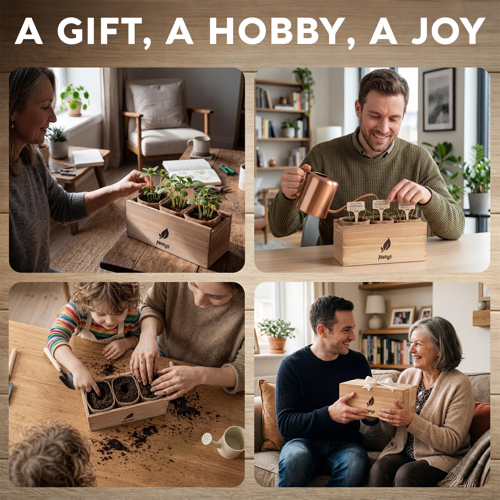 AVERGO recycled packaging laid out highlighting eco-friendly materials benefit