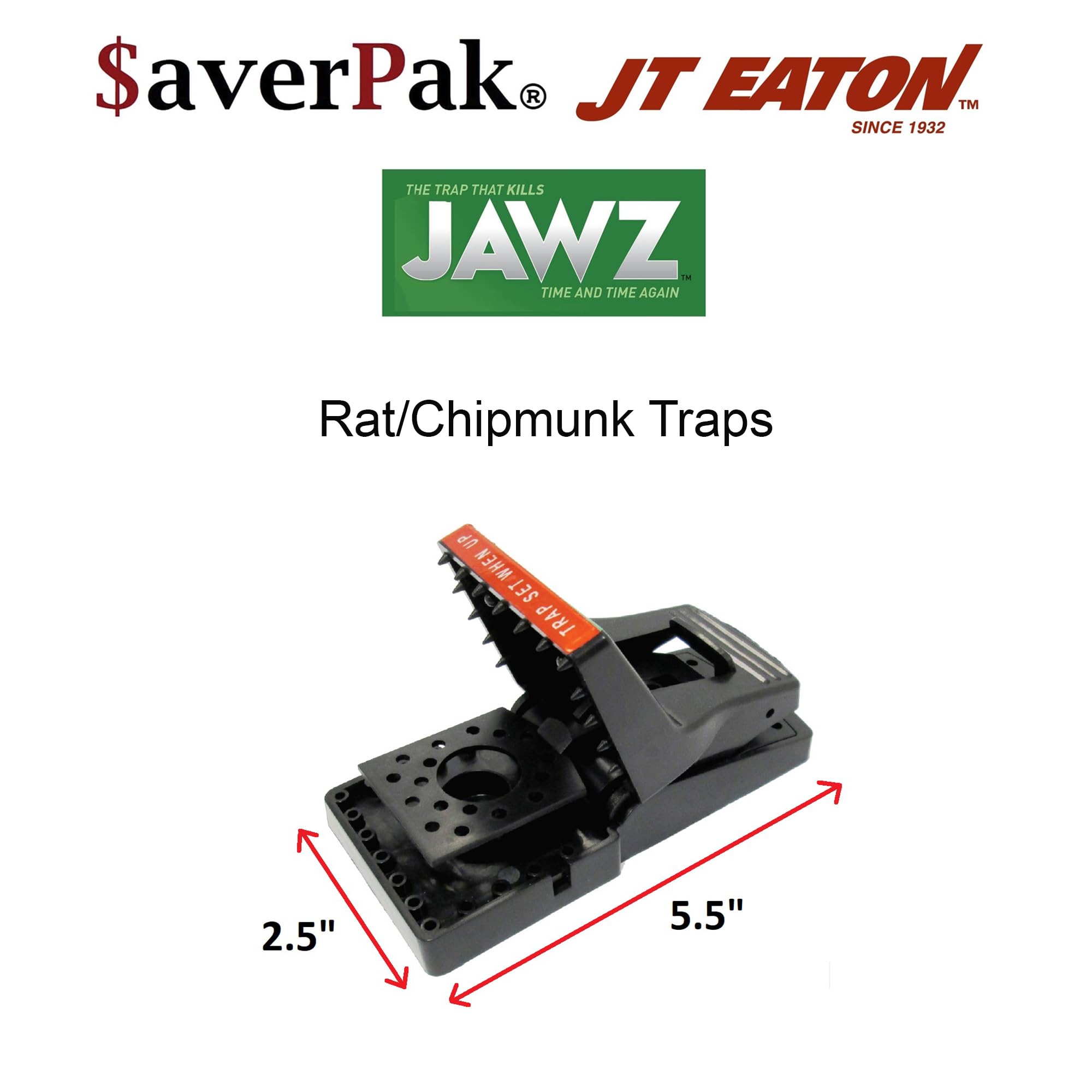 $averPak detailed view of serrated jaws highlighting secure rodent grip