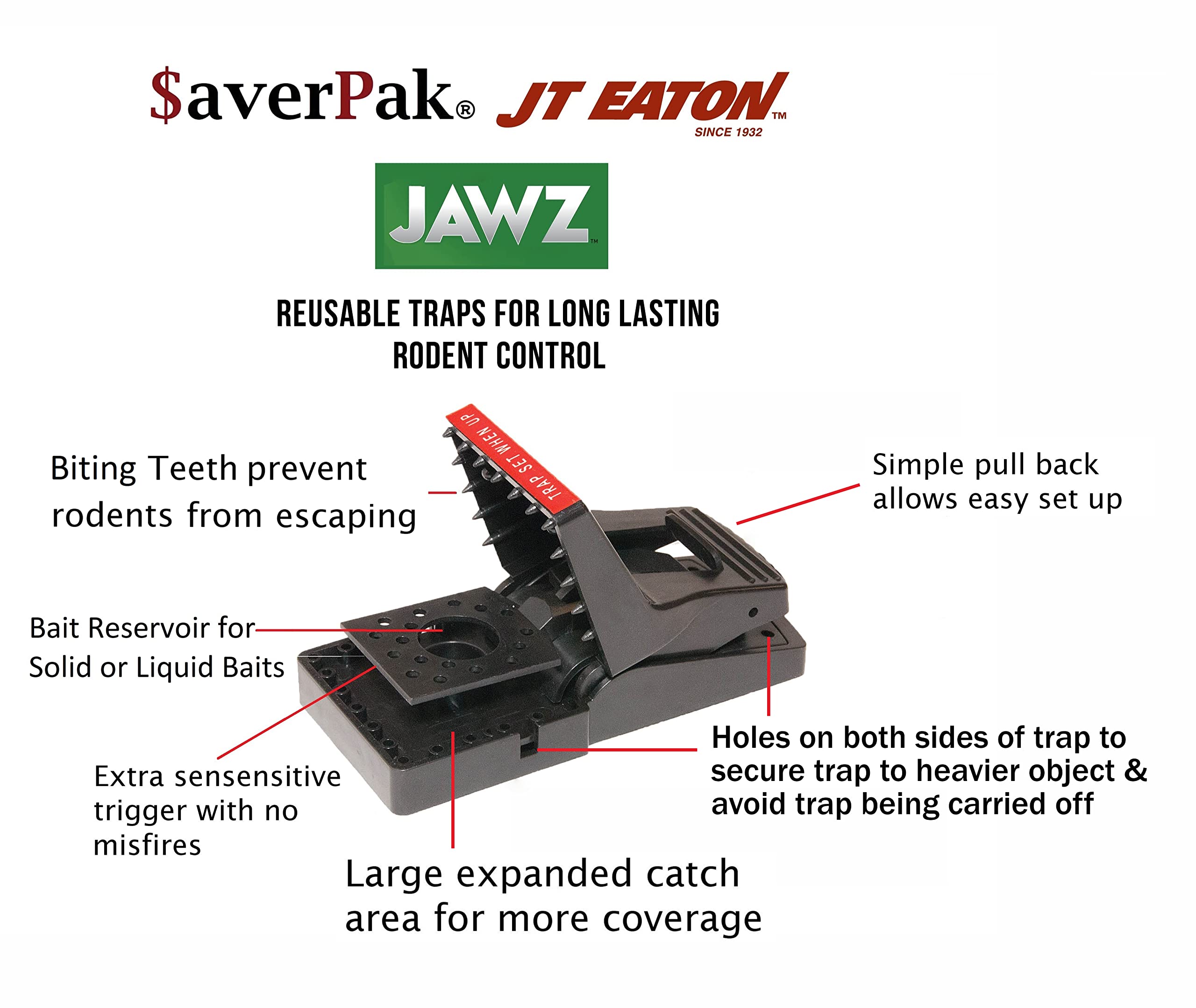 $averPak close-up of the Jawz bait reservoir demonstrating liquid bait containment