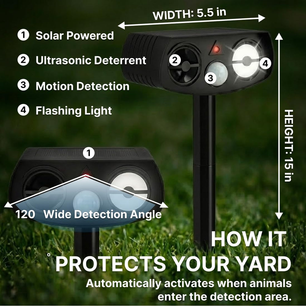 AWISH top solar panel close up charging the repeller for continuous power