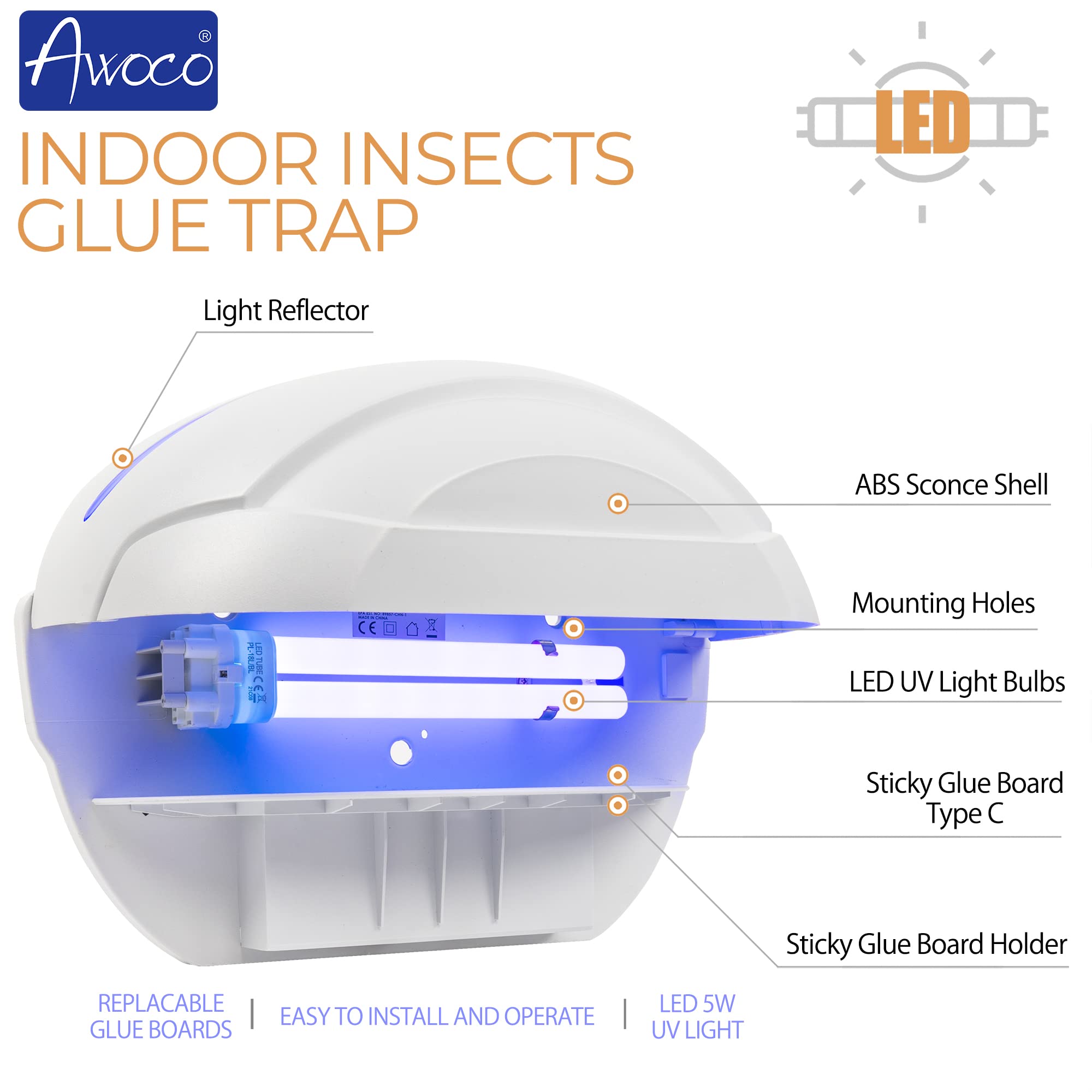 Awoco glue board detail showing adhesive surface for reliable insect capture