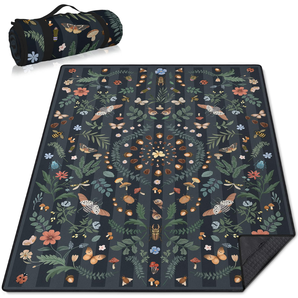 awufncksn front view of folded blanket shows compact portability and easy carry