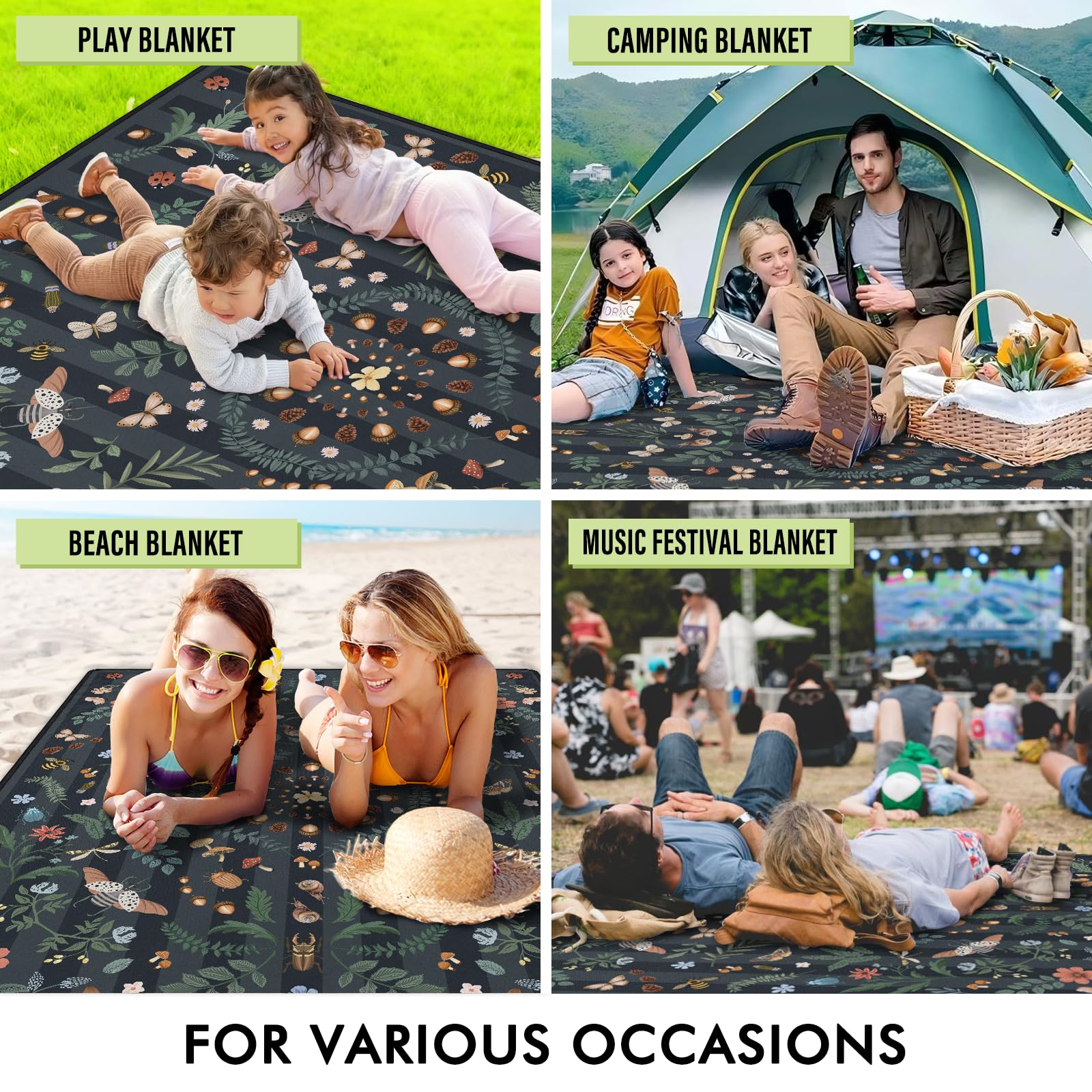 awufncksn children playing on blanket demonstrating durable, safe surface