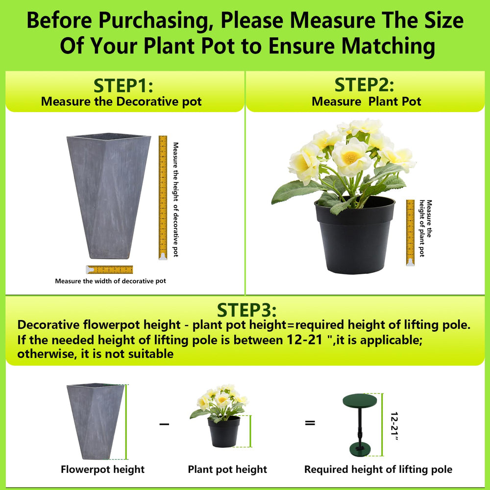 Axcoix assembled inside tall pot demonstration for tidy plant elevation