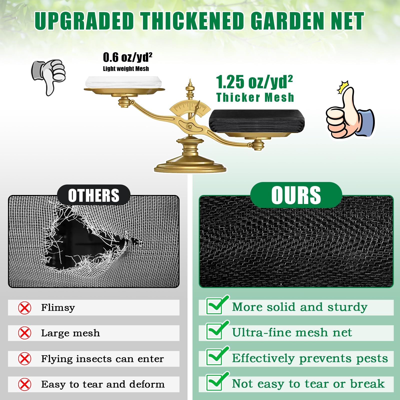 Axcoix draped over raised bed protecting plants while allowing airflow