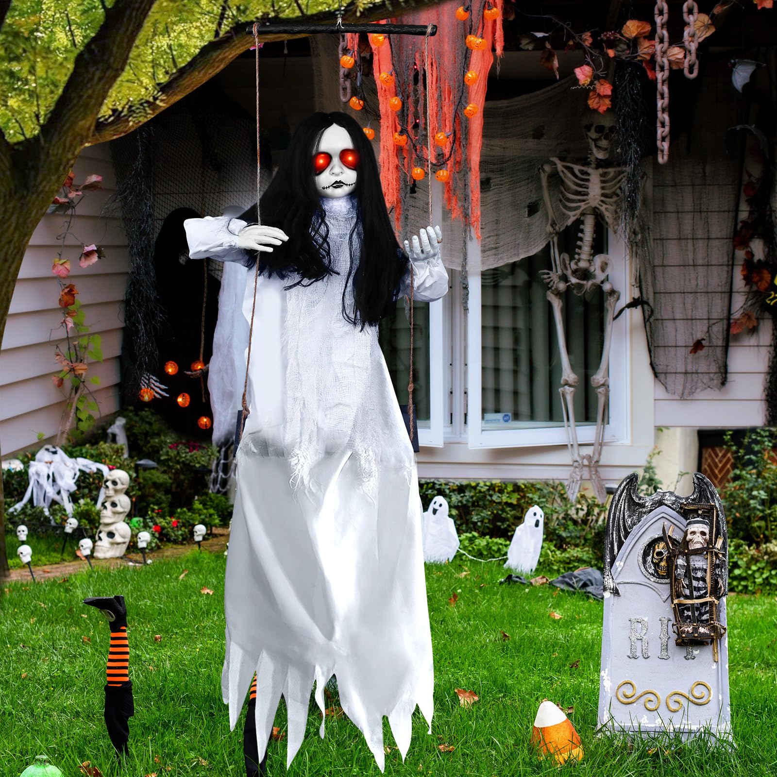 Axcoix porch display in use attracts attention and surprises guests