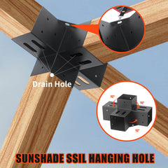 AXWHYS bracket mounted on 4x4 post showing secure fastening