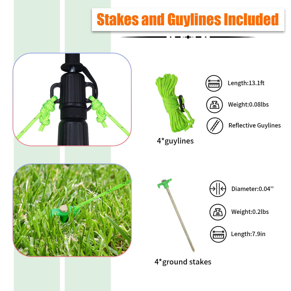 AYAMAYA collapsed poles packed in zipper bag for compact portability