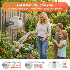 Ayleid 180° swivel bracket view showing expanded watering reach