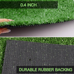 A AYOHA HOME&GARDEN close-up of 10mm fibers showing lifelike texture and durable feel benefit