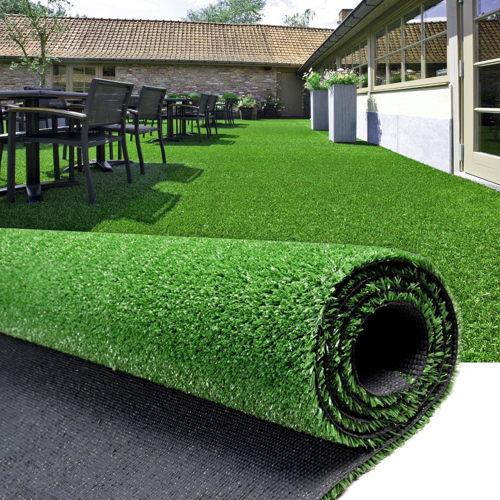 A AYOHA HOME&GARDEN trimmed edge detail showing easy cutting and custom-fit benefit