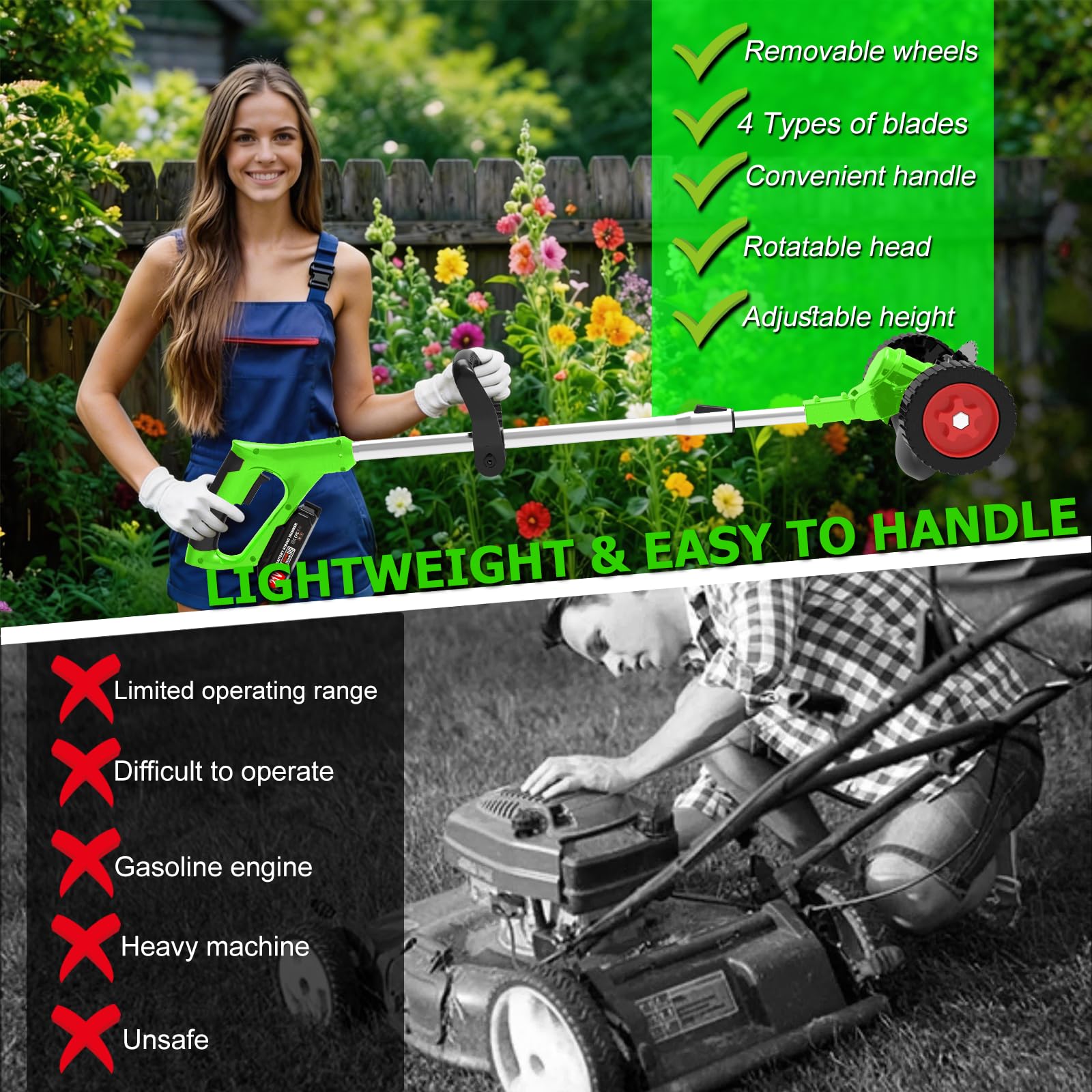AYSLCKR weed wacker trimming lawn edge for precise edging benefit