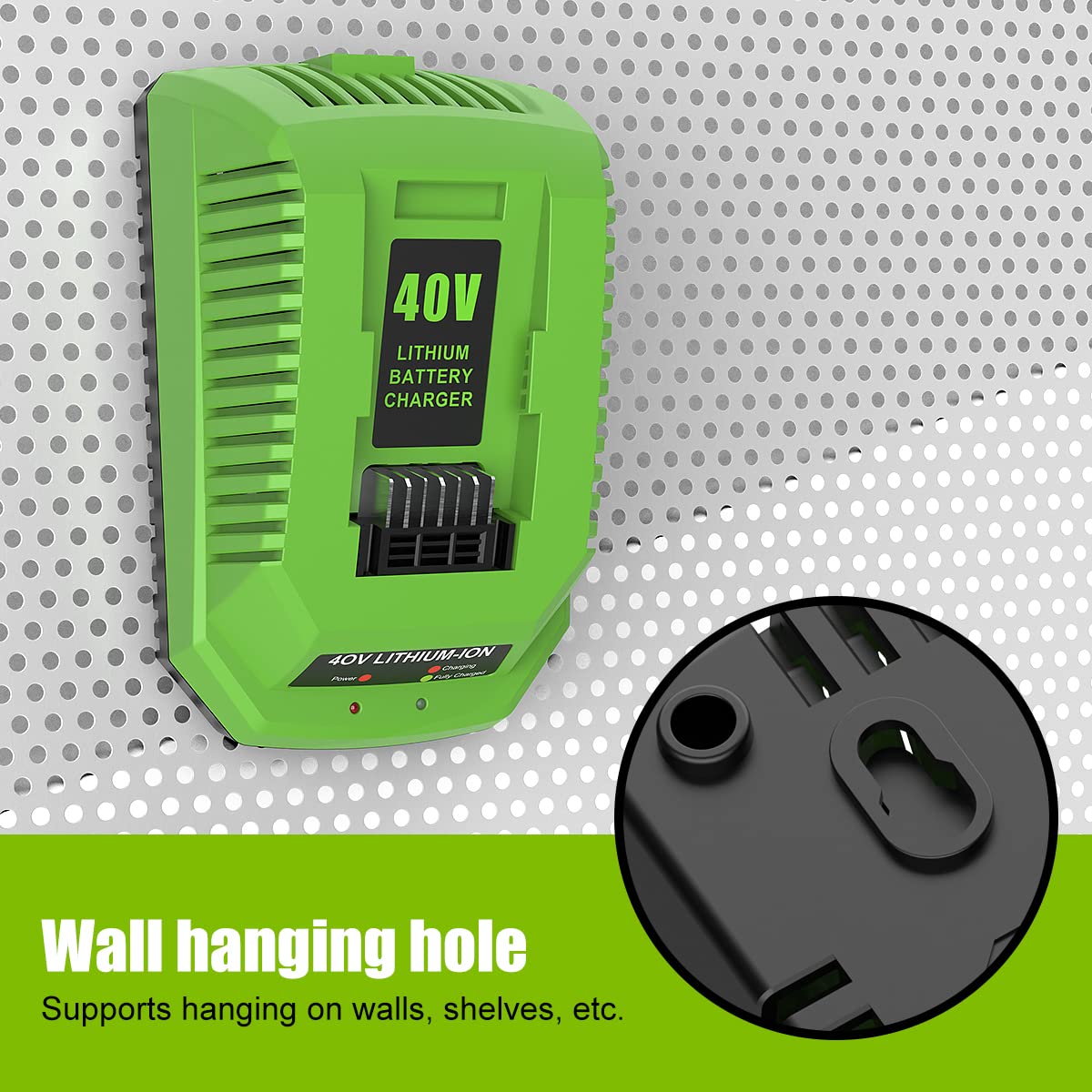 AYTXTG battery installed on Greenworks trimmer delivering extended runtime