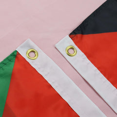 AZ FLAG Palestine flag close-up of double-stitched hem for long-lasting durability