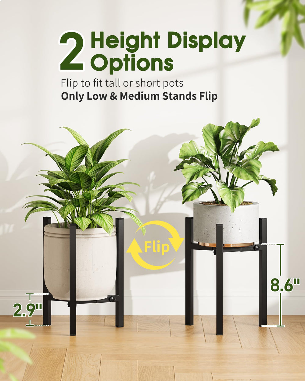 AZADESJET reversible-height stand flipped to show two height positions for styling