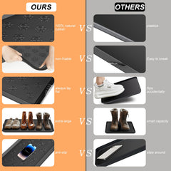 Azadx tray holding multiple shoes demonstrating organized, protected floors