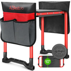 AZBESTPRO front view of folded stool showing compact portability and sturdy frame