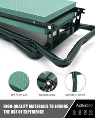 AZBESTPRO gardener sitting on seat using tools, reducing bending and improving comfort