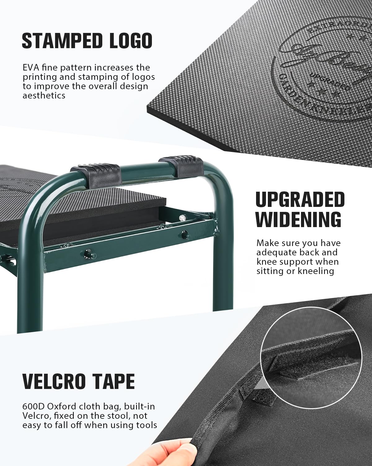 AZBESTPRO garden kneeler in use protecting knees and easing bending