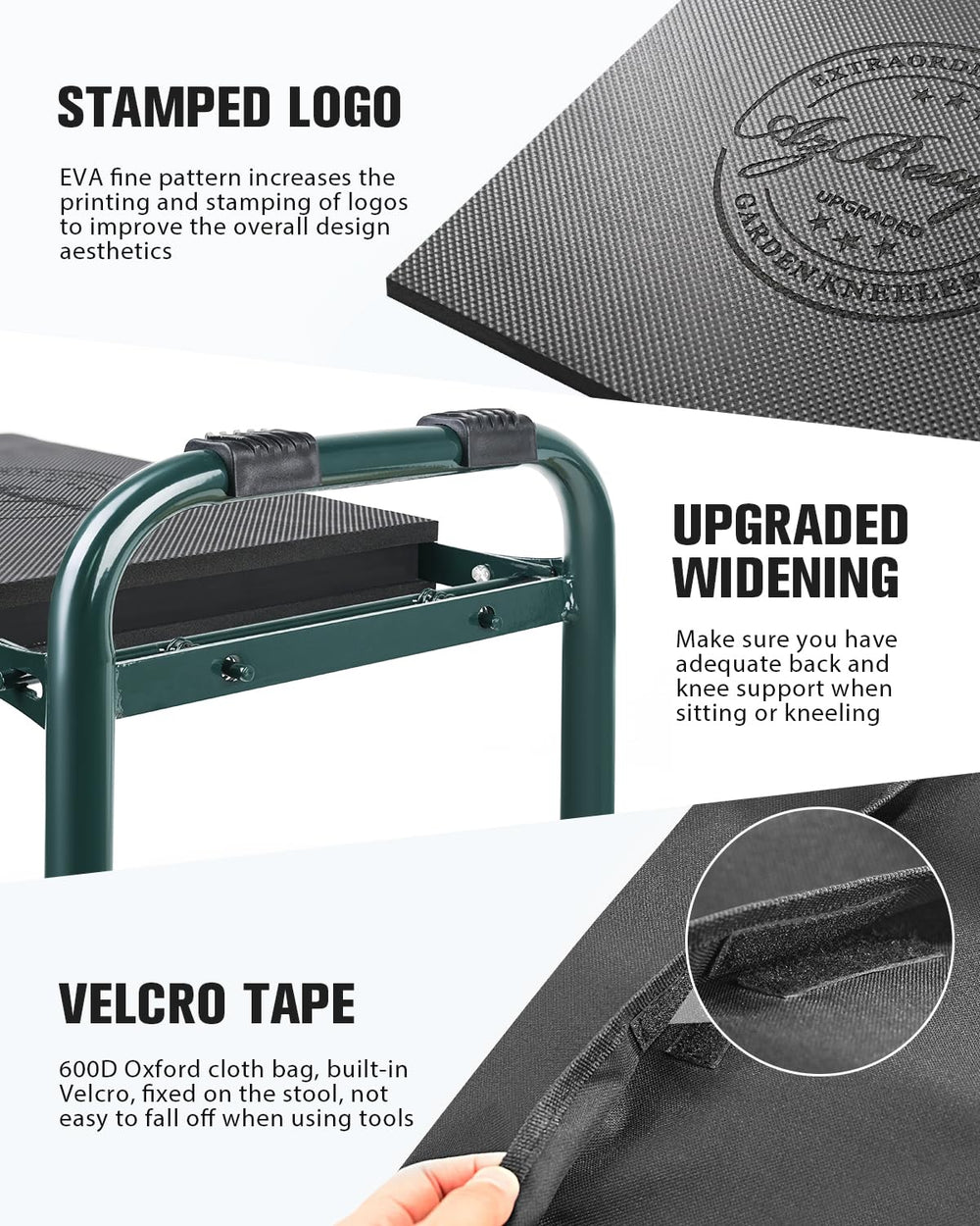 AZBESTPRO garden kneeler in use protecting knees and easing bending