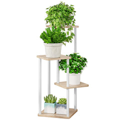 AZERPIAN front view corner plant stand showing space-saving display benefit