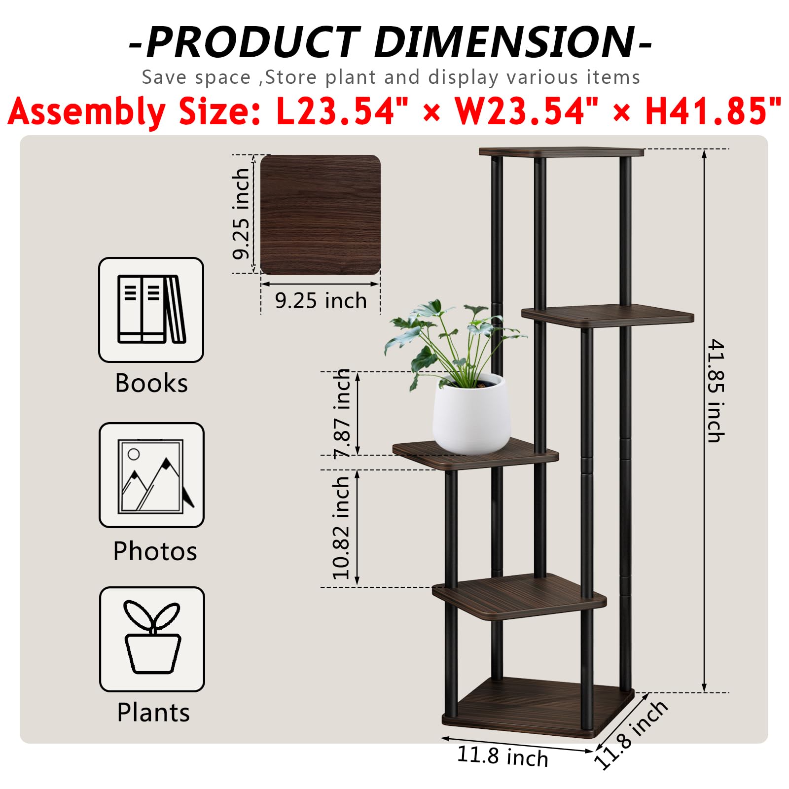 AZERPIAN plant stand in living room styling plants and decor for space-saving appeal