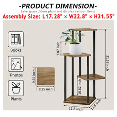AZERPIAN plant stand in a living room setting displaying plants and decor to save floor space