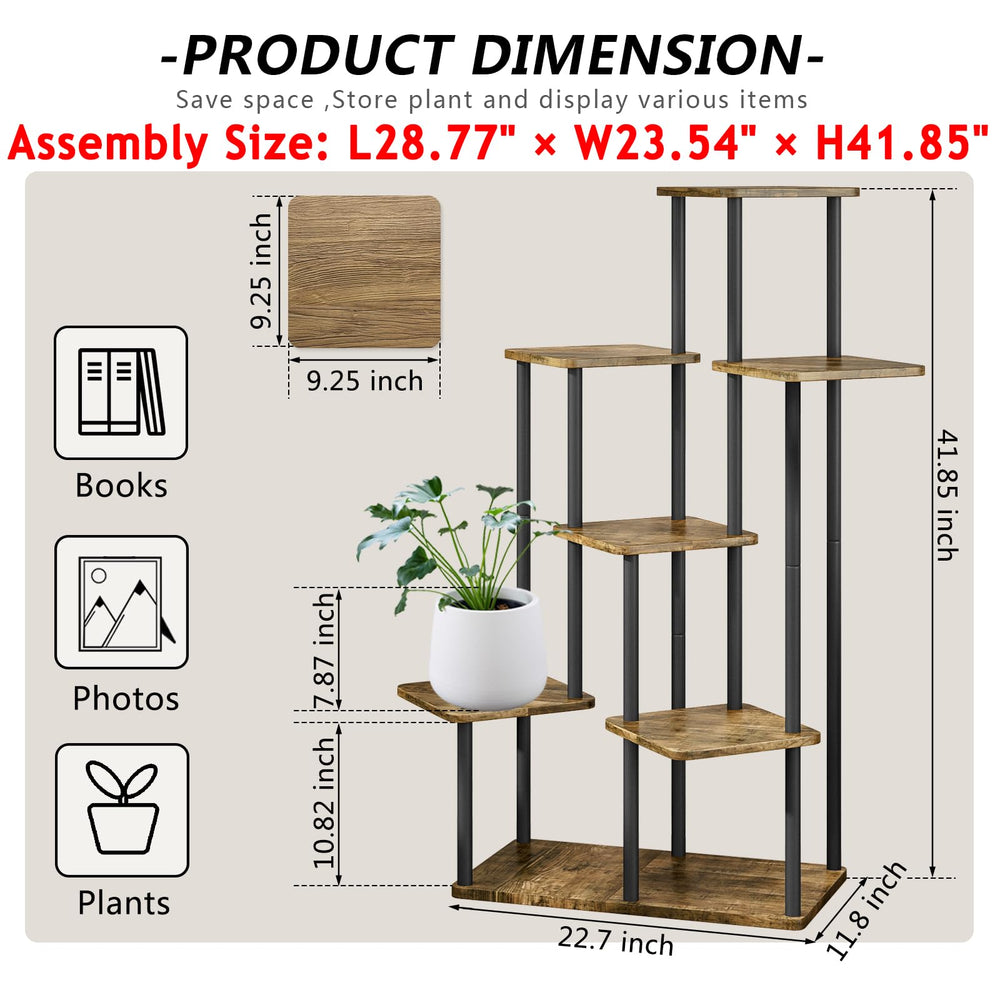 AZERPIAN plant stand in living room illustrating space-saving vertical display