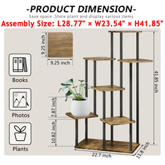 AZERPIAN plant stand in living room illustrating space-saving vertical display