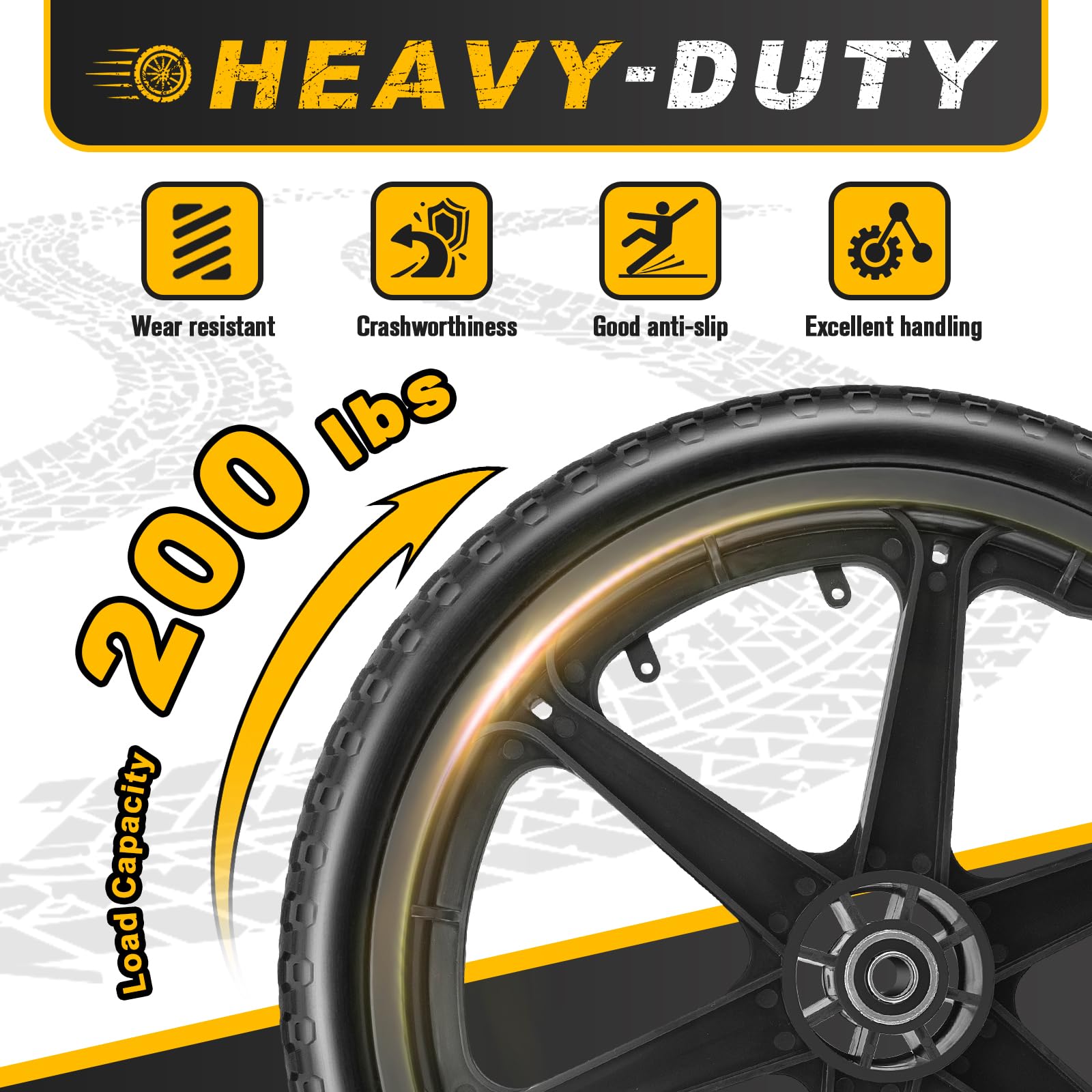 AZUNYYDS bearing and hub detail demonstrating 5/8" fit for easy installation