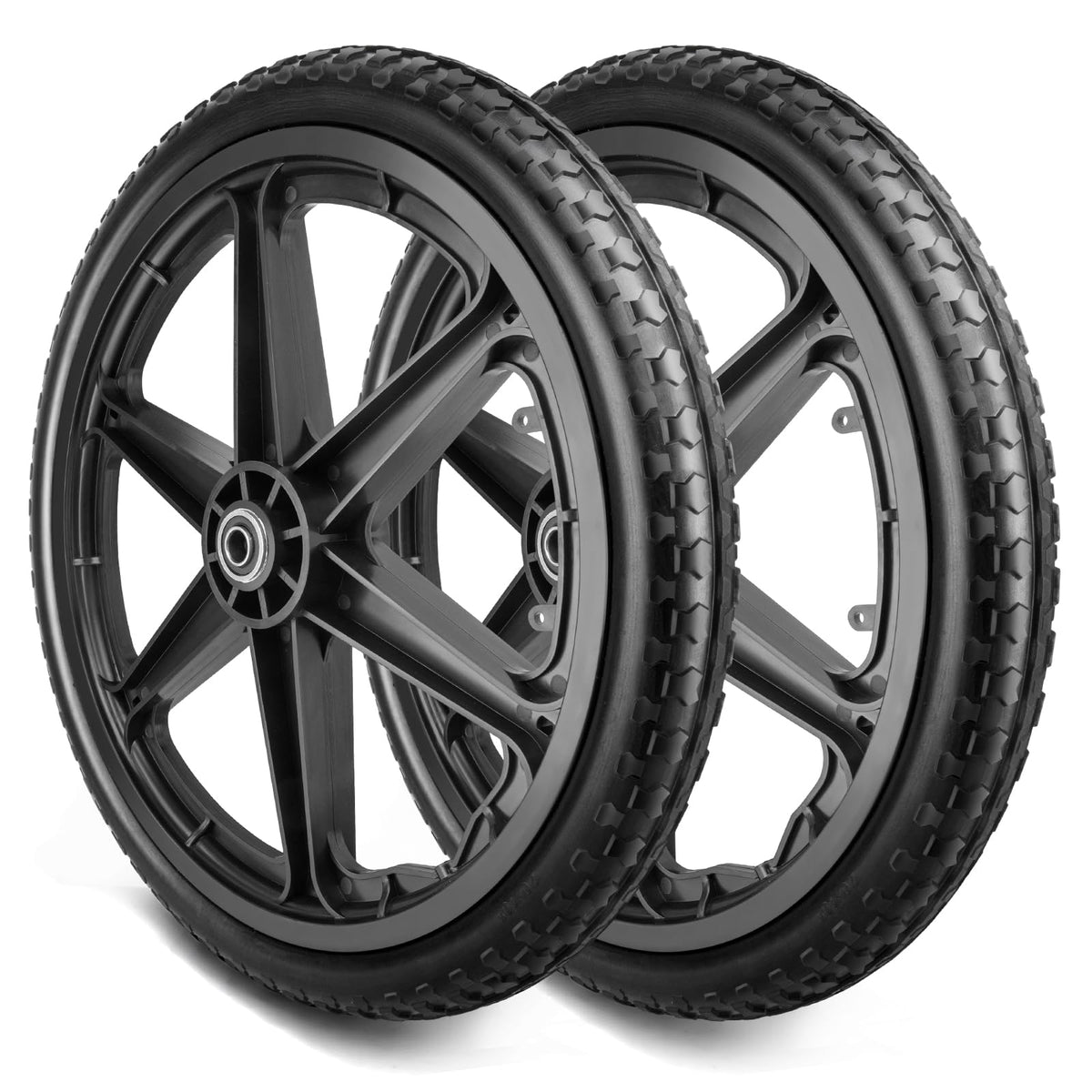 AZUNYYDS front view 20" wheel showing full assembly and durable rim for reliable replacement