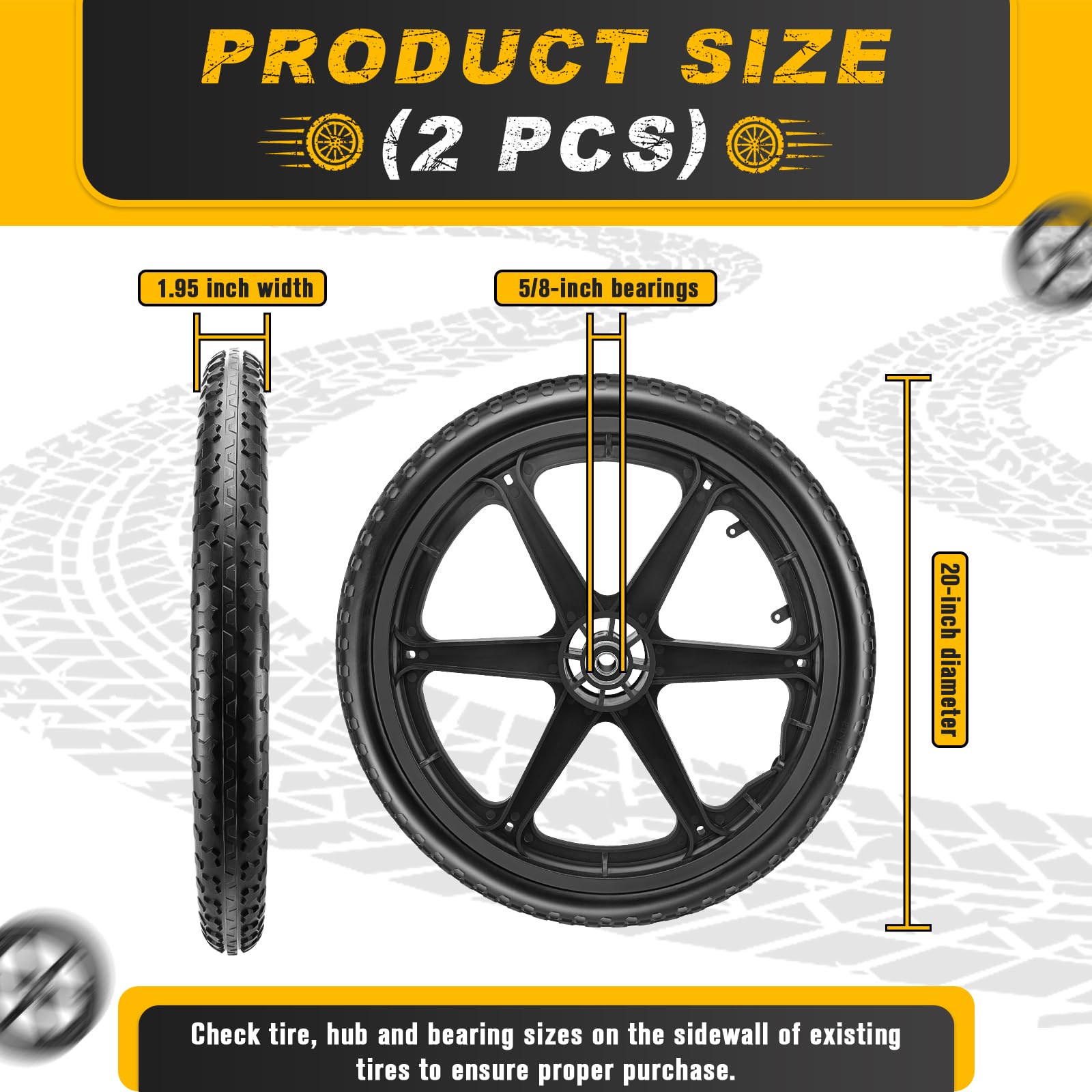 AZUNYYDS wheel installed on a garden cart illustrating ready-to-use durability
