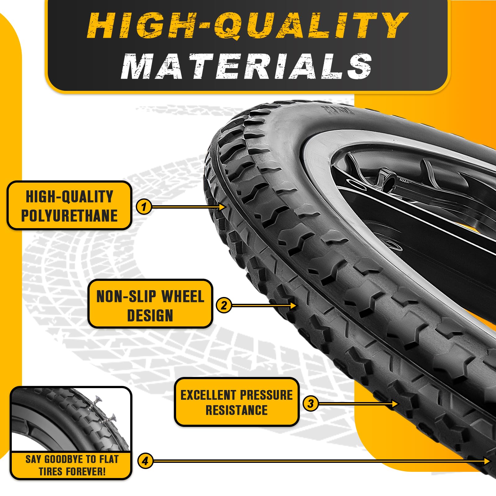 AZUNYYDS close-up of serrated tread showing traction design for improved grip