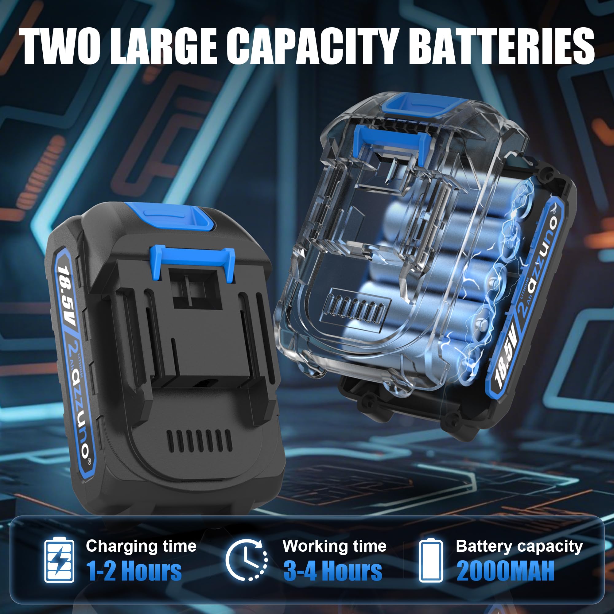 AZZUNO accessory kit open with tools and case for on-the-go service