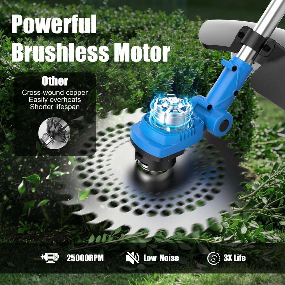 AZZUNO blade close-up highlighting 3-in-1 blades for versatile cutting performance
