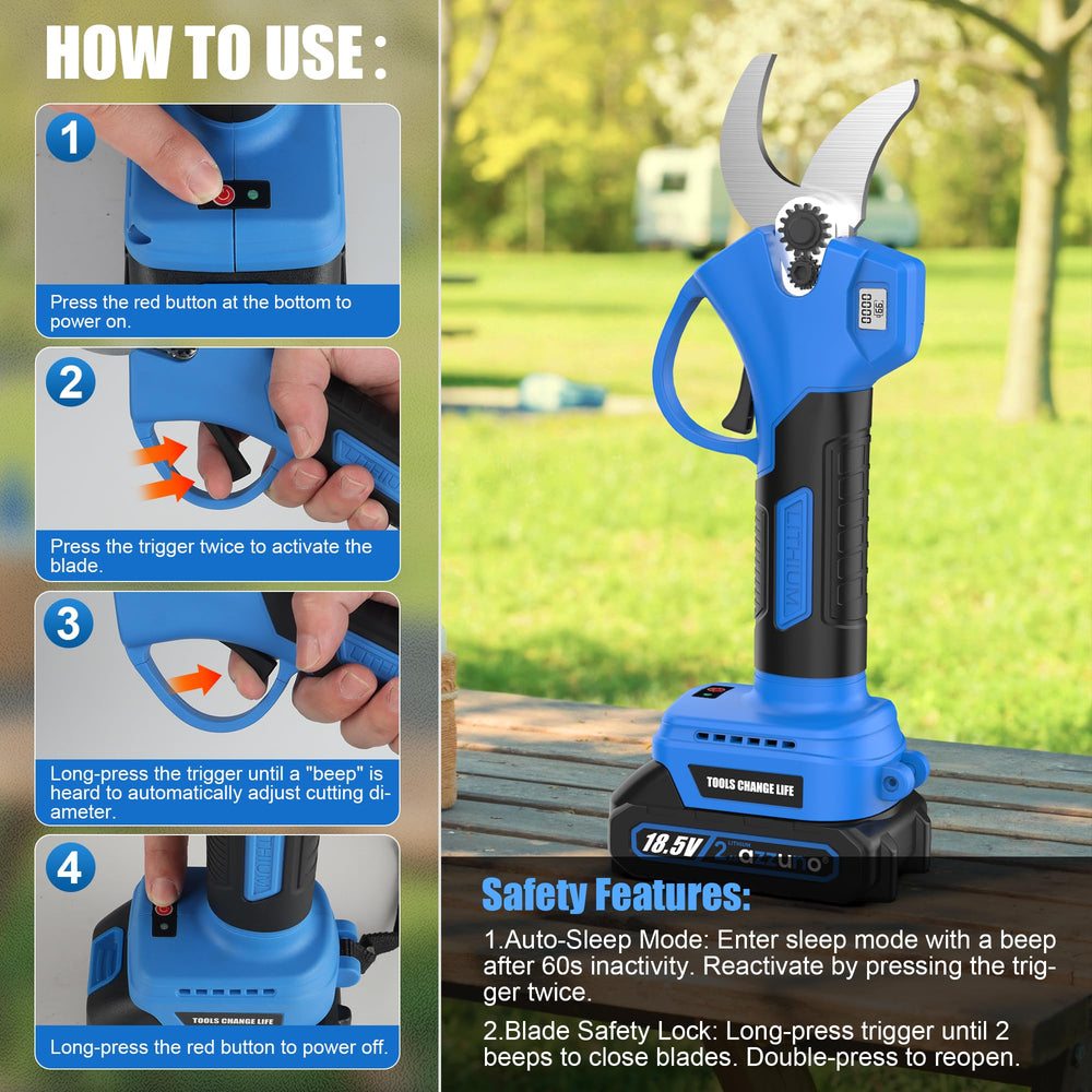 AZZUNO non-slip grip and trigger close-up for comfortable control