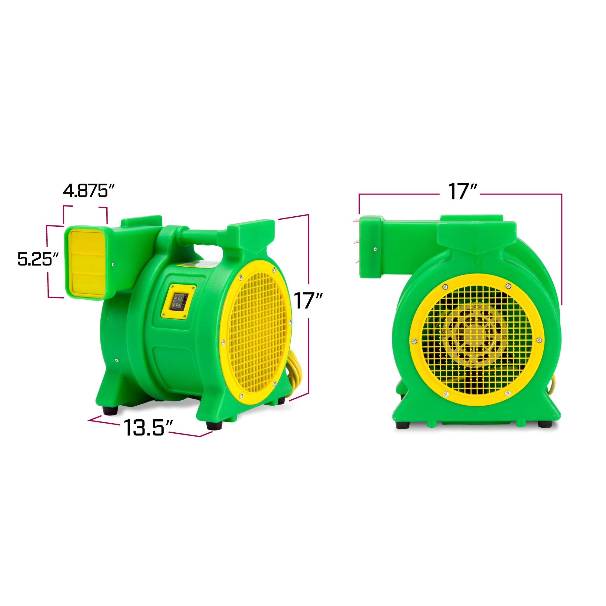 B-Air Kodiak reverse air louver detail protecting fan and directing airflow