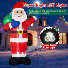 B&D Santa illuminated at night with LEDs improving visibility