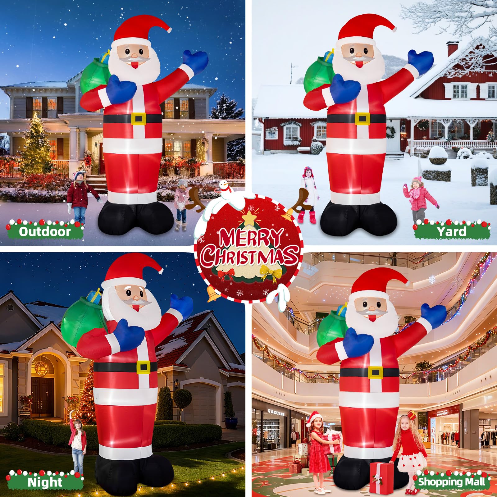 B&D Santa folded in storage bag for compact offseason packing