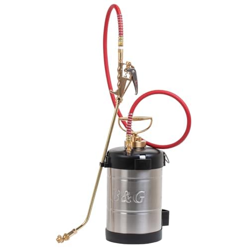 B&G Primeline front view showing stainless tank and handle for professional durability